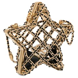 Chanel-Chanel Gold CC Star Minaudiere Bag-Golden