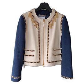 Moschino Jackets Cream Navy blue
