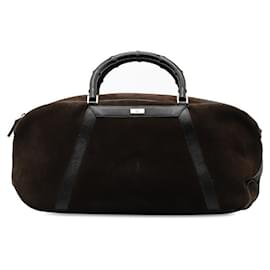 Gucci-Gucci Suede Boston Bag Suede Handbag 002 1085 in good condition-Other