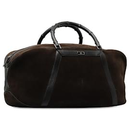 Gucci-Gucci Suede Boston Bag Suede Handbag 002 1085 in good condition-Other