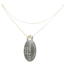 Tiffany & Co-Tiffany & Co Return To Tiffany Oval Tag Necklace Metal Necklace in Good condition-Other