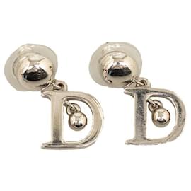 Dior-Boucles d'oreilles Dior D Logo Boucles d'oreilles en métal en bon état-Autre