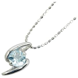& Other Stories-Other 14k Gold Aquamarine Necklace Metal Necklace in Excellent condition-Other