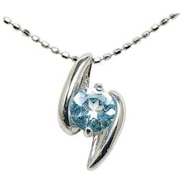 & Other Stories-Other 14k Gold Aquamarine Necklace Metal Necklace in Excellent condition-Other