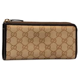 Gucci-Gucci GG Canvas Zippy Long Wallet Canvas Long Wallet 268917 in good condition-Other