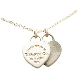 Tiffany & Co-Colar Tiffany & Co Return To Tiffany forrado com etiqueta de coração Colar de metal em bom estado-Outro