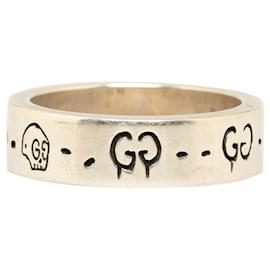 Gucci-Gucci Silver GG Ghost Ring Metal Ring in Good condition-Other