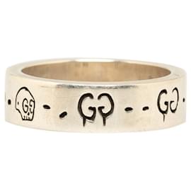 Gucci-Gucci GG Ghost Silver Ring SV925 in Very Good Condition-Silvery