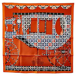 Hermès-Hermes Carré Balade Ecossaise Silk Scarf Cotton Scarf in Excellent condition-Other
