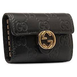 Gucci-Gucci Guccissima leather 6 Key Holder Leather Key Holder 369673 in good condition-Other