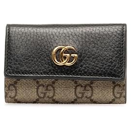 Gucci-Gucci GG Supremo GG Marmont 6 Llavero de lona 456118 en buen estado-Otro