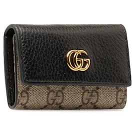 Gucci-Gucci GG Supremo GG Marmont 6 Porta-chaves Porta-chaves em lona 456118 em boa condição-Outro