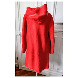 Paule Ka-Cappotto in pelle di montone di Paule Ka-Rosa,Rosso