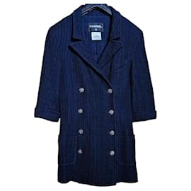 Chanel-Short Chanel jacket-Navy blue