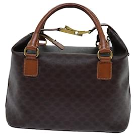 Céline-CELINE Macadam Canvas Hand Bag PVC Brown Auth 71883-Brown