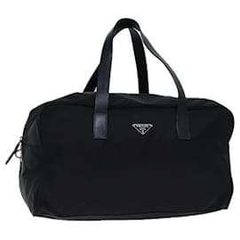 Prada-PRADA Boston Bag Nylon Black Auth 72701-Black