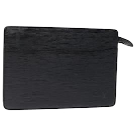 Louis Vuitton-LOUIS VUITTON Epi Pochette Homme Clutch Bag Black M52522 LV Auth th4797-Black