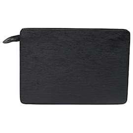 Louis Vuitton-LOUIS VUITTON Epi Pochette Homme Clutch Bag Black M52522 LV Auth th4797-Black