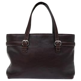 Givenchy-Bolsa de mão GIVENCHY em couro marrom Auth bs13871-Marrom
