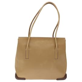 Prada-PRADA Shoulder Bag Leather Khaki Auth 72013-Khaki