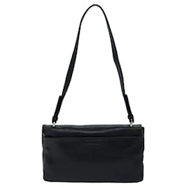 Prada-PRADA Shoulder Bag Leather Black Auth 71914-Black
