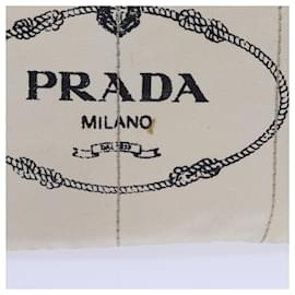 Prada-PRADA Canapa MM Hand Bag Canvas Beige Auth 72023-Beige