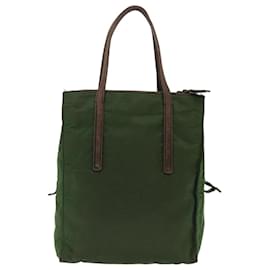 Prada-PRADA Hand Bag Nylon Khaki Auth 72610-Khaki