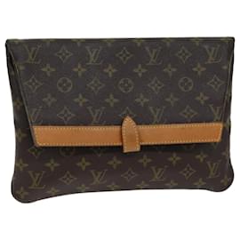 Louis Vuitton-LOUIS VUITTON Monogramm Pochette Priant Clutch Bag M51805 LV Auth 72695-Monogramm
