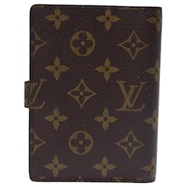 Louis Vuitton-LOUIS VUITTON Monogramm Agenda PM Tagesplaner Cover R.20005 LV Auth 72125-Monogramm