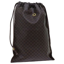 Céline CELINE Macadam Sac à main en toile Pochette PVC Marron Auth 71887 Marron