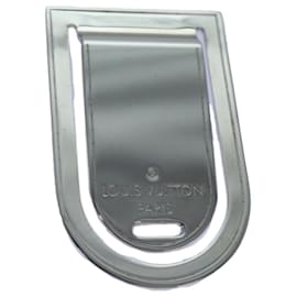 Louis Vuitton-LOUIS VUITTON Pans Abie Porto Address Money Clip metal Silver M65067 auth 71439-Silvery