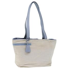 Prada-PRADA Shoulder Bag Canvas White Auth bs13803-White