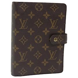 Louis Vuitton-LOUIS VUITTON Monogramm Agenda MM Tagesplaner Cover R20105 LV Auth 71409-Monogramm