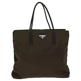 Prada-Prada Tote Bag Nylon Khaki Auth 71855-Caqui