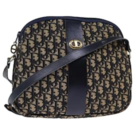 Christian Dior-Borsa a tracolla in tela Christian Dior Trotter Navy Auth 72629-Blu navy