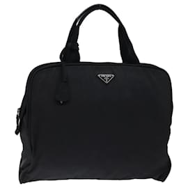 Prada-PRADA Hand Bag Nylon Black Auth 72684-Black