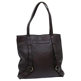 Burberry-BURBERRY Tote Bag Leather Brown Auth bs13779-Brown