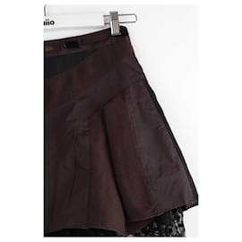 Louis Vuitton-Brown mini skirt-Brown