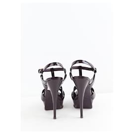 Saint Laurent-patent leather heels-Purple