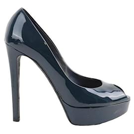 Dior-patent leather heels-Blue