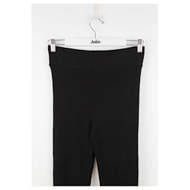 Lacoste-Pantaloni slim in lana-Nero