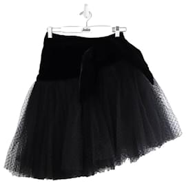 Saint Laurent-Mini falda negra-Negro