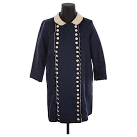 Manoush-vestido de algodão-Azul marinho