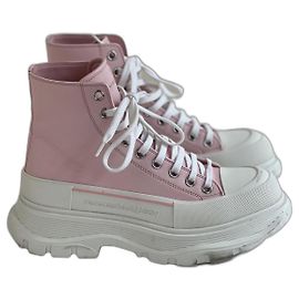 Alexander McQueen Ledersneaker, rosa Pink