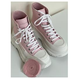 Alexander Mcqueen-Alexander McQueen leather sneakers, couleur rose-Rose