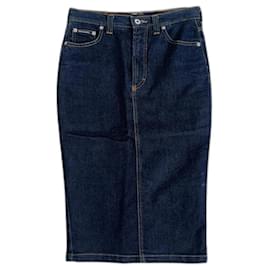 D&G-Dolce & Gabbana midi denim skirt-Blue