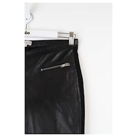 Claudie Pierlot-Pantaloni slim in pelle-Nero