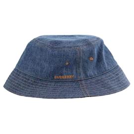 Burberry-Chapéu de algodão-Azul