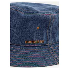 Burberry-Cappello in cotone-Blu