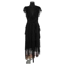 Sandro-Dress with lace-Black